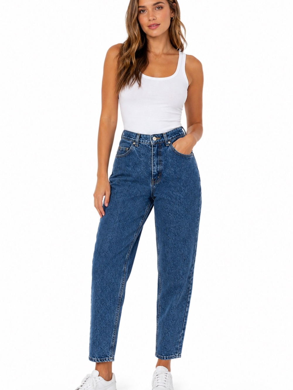 DENIM RIDERS Blue High Rise Baggy Mom Jeans 8P NWOT